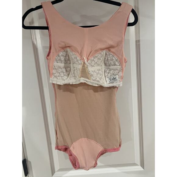 Vintage Cole One Piece swimsuit size L 50's/60's retro pink - Picture 7 of 8